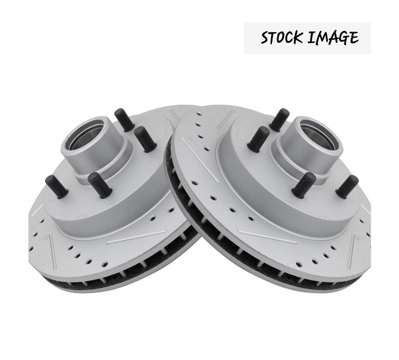 TRQ Front Performance Brakes Rotor Distilled Slotted Pair Set For 95 Through '99 gallery