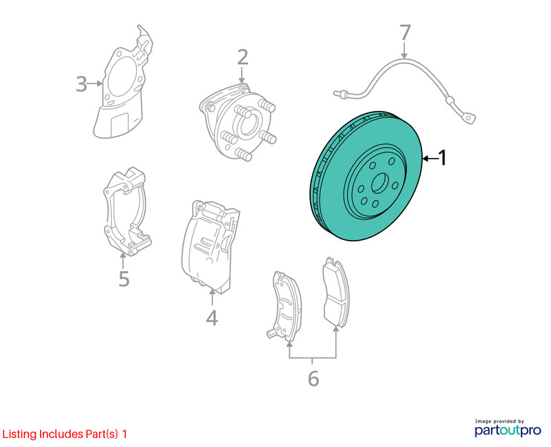 2004 2009 Cadillac SRX New OEM Pair Of Front Rotors 19303818 gallery