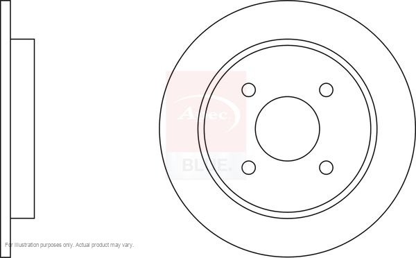 2x APEC Rear Brake Discs for FORD FIESTA VI Van 2013-17 252mm Solid SDK6086 gallery