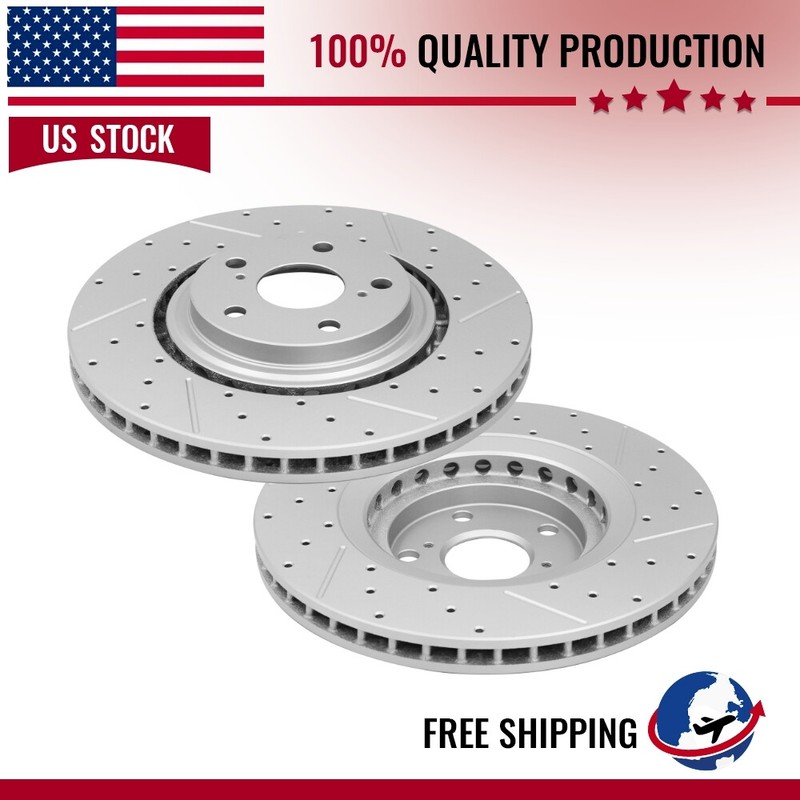 Front Brake Rotors For 08-20 Toyota Highlander Sienna Lexus RX350 RX450h NX300h