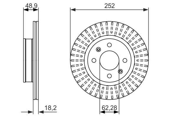 2x Brake Discs Pair Vented fits KIA PICANTO TA 1.0 Front 11 to 17 252mm Set New gallery