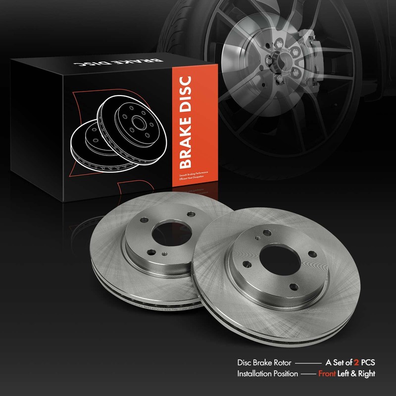 2pcs Front Left & Right Side Disc Brake Rotors for Ford Fiesta 2011-2019 258mm gallery