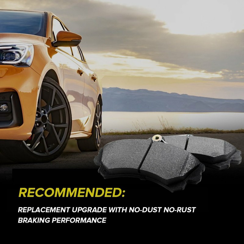 Front Disc Rotors + Ceramic Brake Pads for 2012 - 2018 Ford Focus Volvo C30 S40 gallery