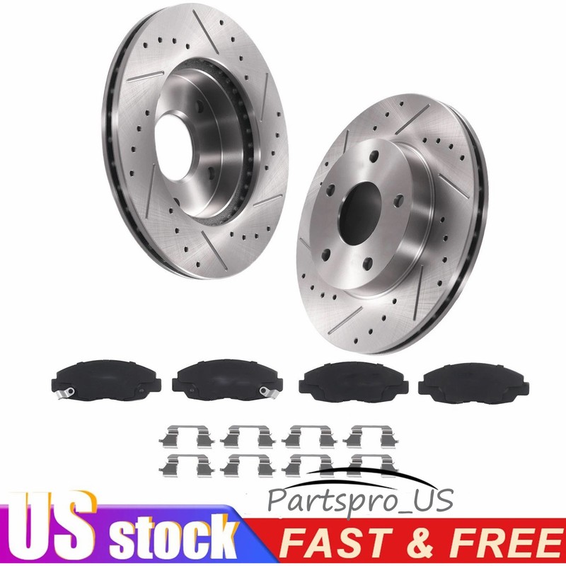 11.81″ Front Drilled Rotors Ceramic Pads for 2011-2015 Kia Hyundai Optima Sonata