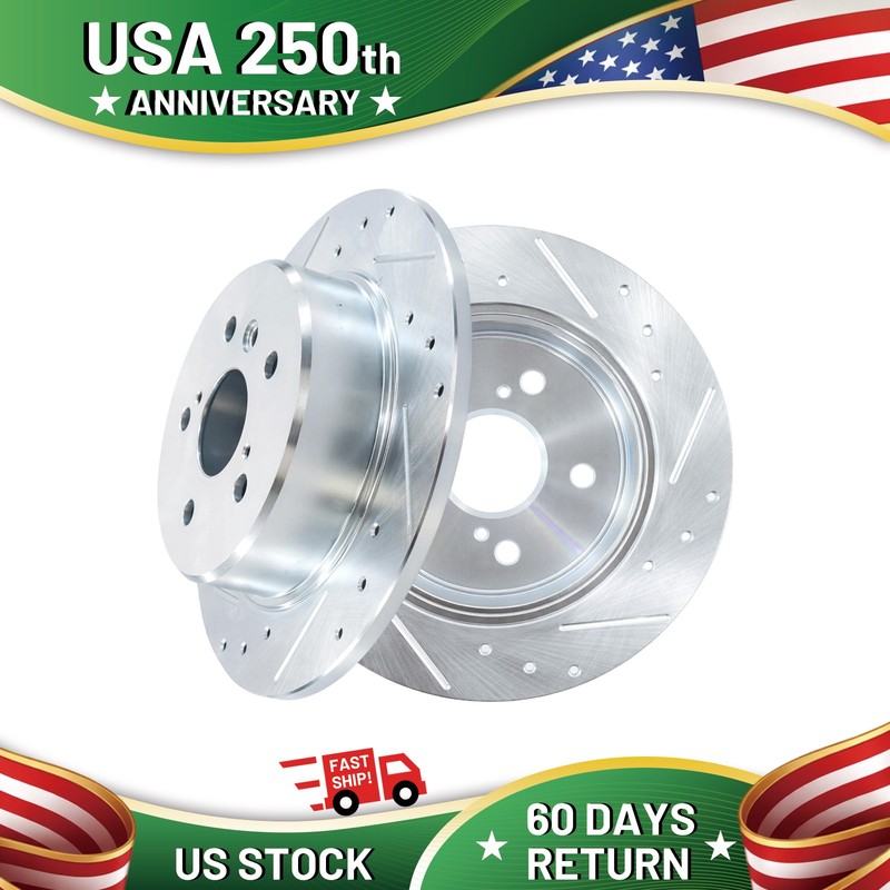 11.34″ AWD Rear Drilled Brake Rotors for 1999-2003 Lexus RX300 Toyota Highlander
