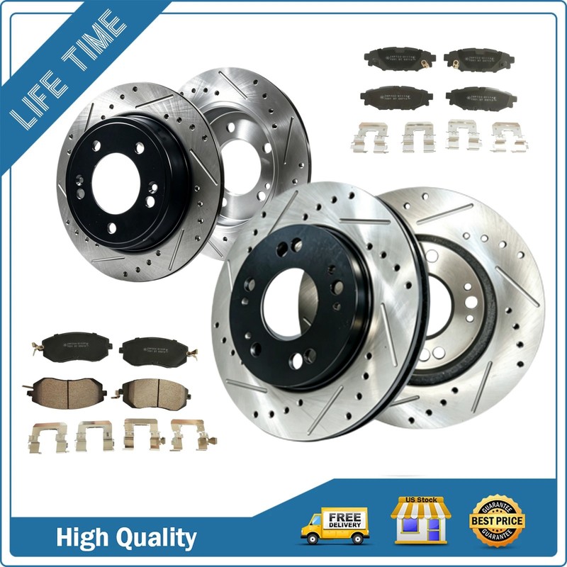 Front and Rear Rotors Brake Pads Kit for Subaru Foreste Crosstrek XV Crosstrek