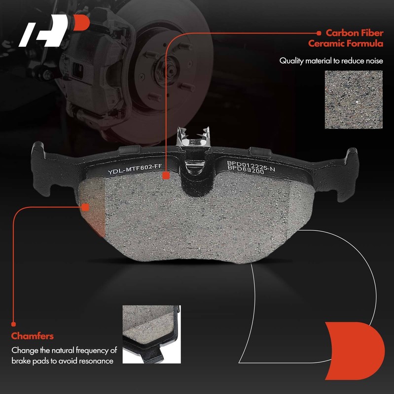 6Pcs Rear Disc Brake Rotor & Ceramic Brake Pad for BMW 320i 2001-2005 323i 98-00 gallery