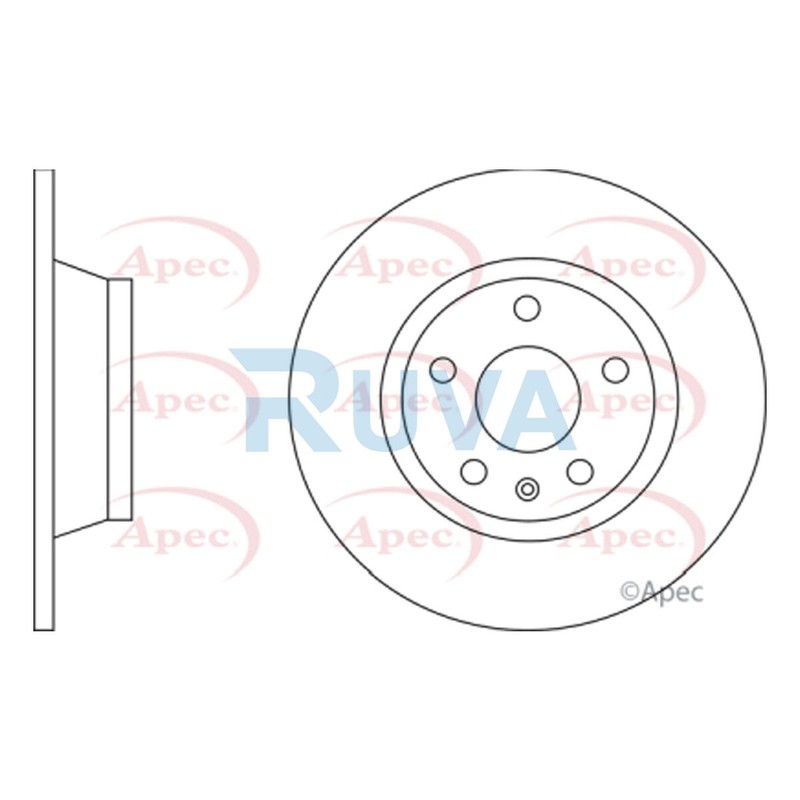 Fits Audi TT 2006-2014 1.8 2.0 TDi Ruva Rear 1x Brake Disc 8J0615601