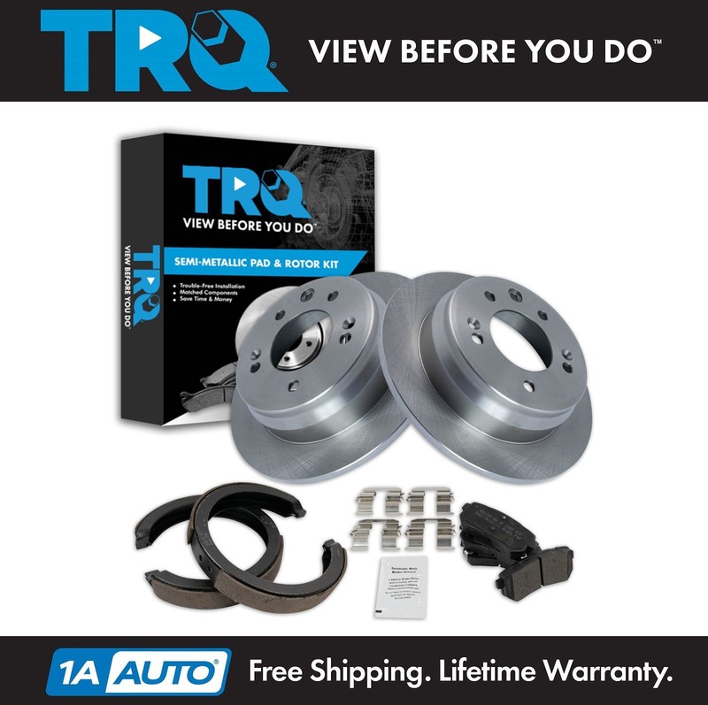 TRQ Rear Brake Pad & Rotor Kit Fits 11-16 Kia Sportage