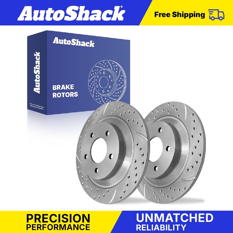 Rear Drilled Slotted Brake Rotors for Mazda, MX-5 Miata 2006-2015, RWD L4 2.0L