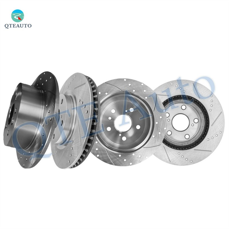 4 Front 296mm-Rear 281mm Drilled Slotted Brake Disc Rotors To 2012 Toyota Avalon
