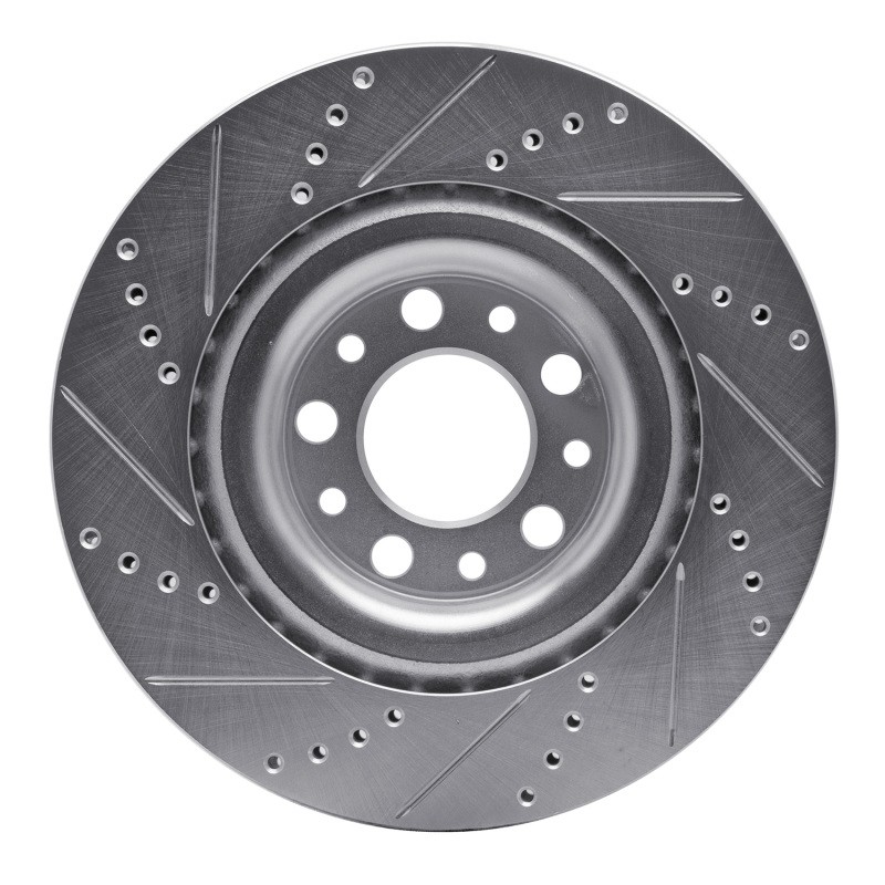 R1 Concepts Rear Right Drilled & Slotted Brake Rotor for Alfa Romeo Giulia & gallery
