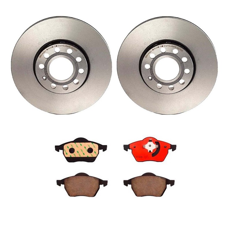 Brembo Front Brake Kit 288mm Disc Rotors and Ceramic Pad Set For Audi A4 Quattro