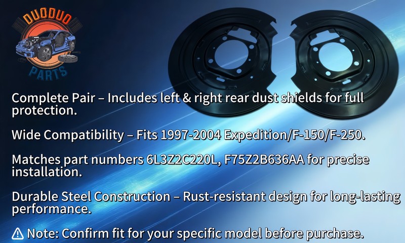 2Pcs Rear Disc Brake Dust Shield For 1997-2004 Ford Expedition F150 F250 924-215 gallery