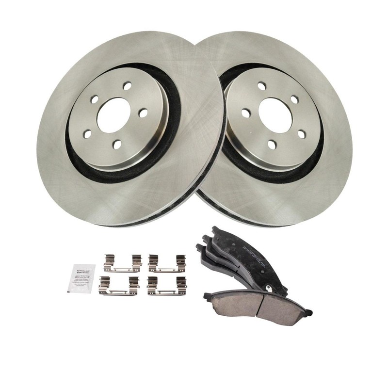 TRQ Front Brake Pad & Rotor Kit Fits 21-22 Ford Lincoln gallery