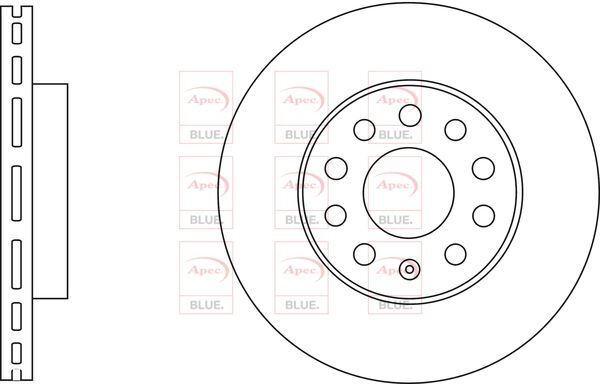Brake Discs Pair Front FOR AUDI A3 8V 1.6 13->20 CHOICE1/2 Diesel Blue gallery
