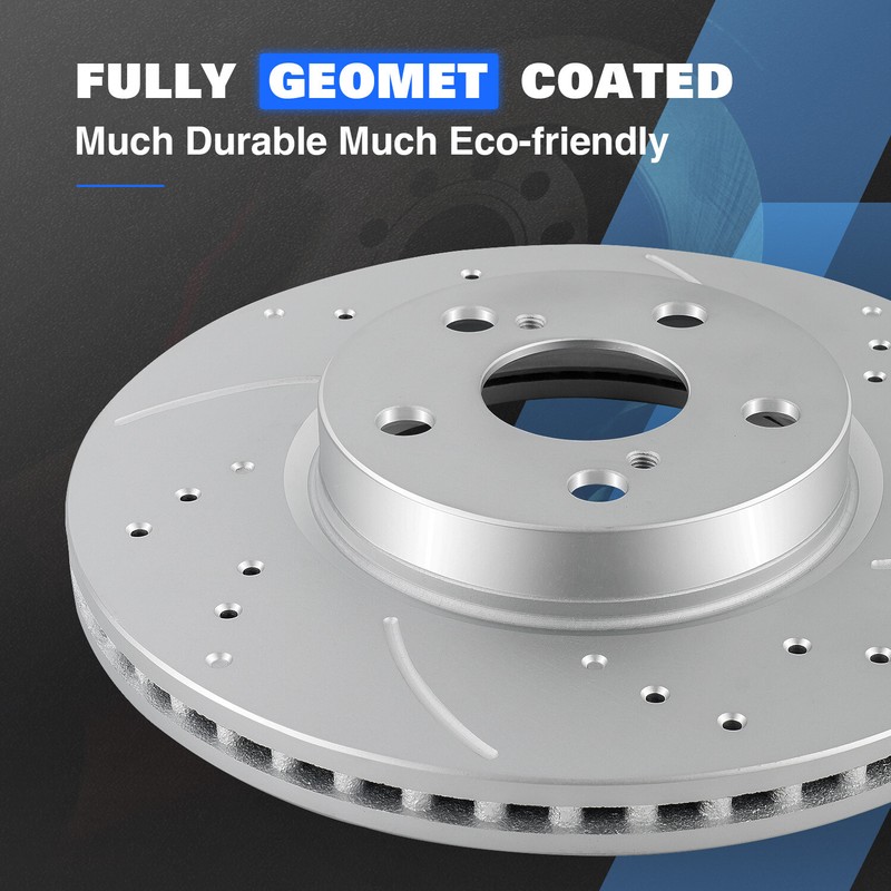 11in Front Disc Brake Rotors + Ceramic Brake Pads for Jeep Grand Wagoneer gallery