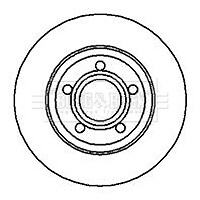 Borg & Beck Front 1x Brake Disc Fits Audi A4 1994-1997 1.6 1.9 TDi 8D0615301A gallery