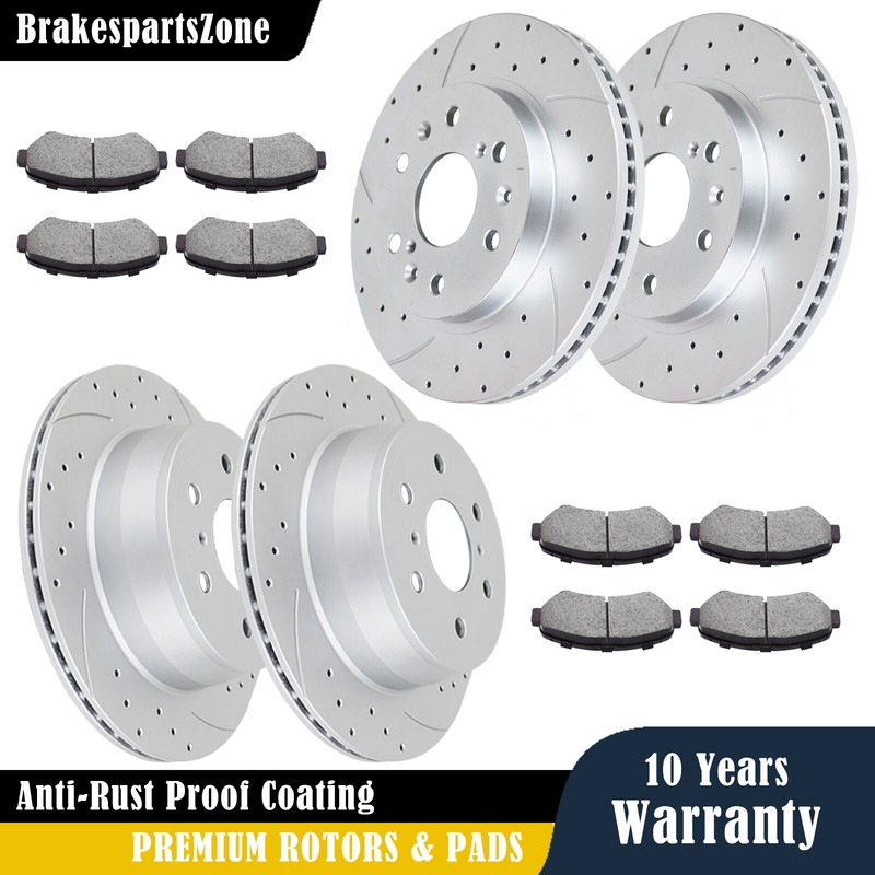 Front and Rear Brake Rotors Pads for Chevrolet Silverado 1500 GMC Tahoe Yukon
