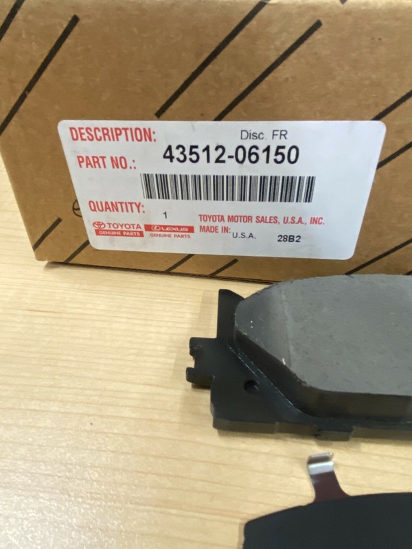 2007-2018 LEXUS ES350 GENUINE OEM NEW FRONT BRAKE ROTORS TCMC PADS & SHIM KIT gallery