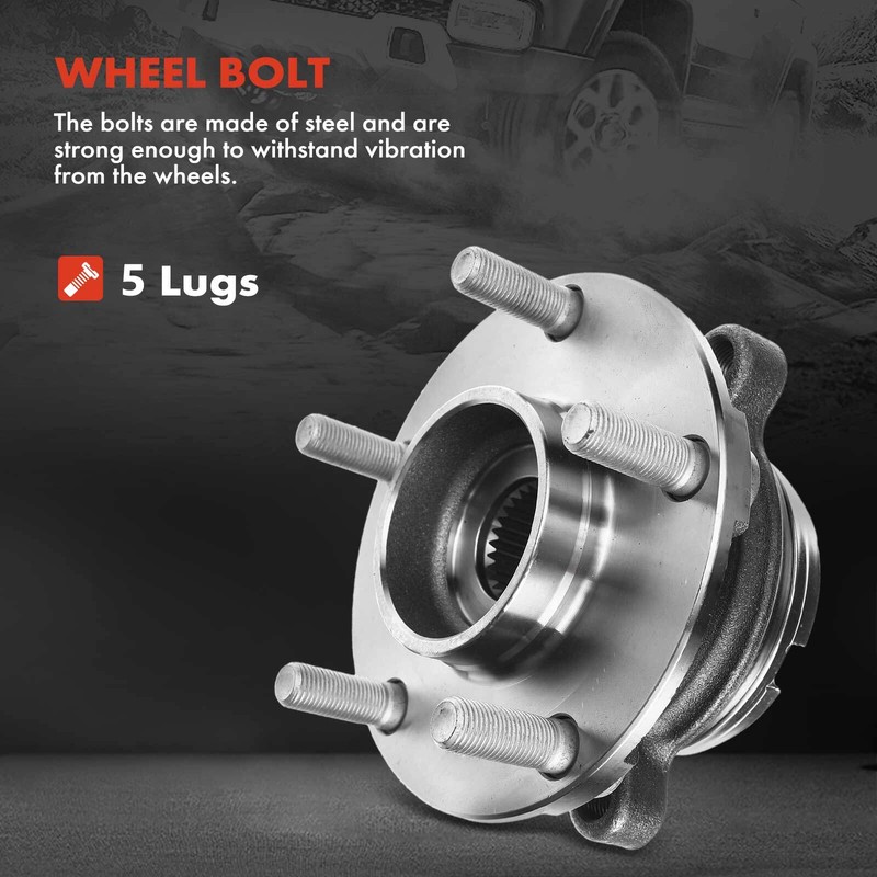 Front Drilled Rotor & Ceramic Pads + Wheel Hub for Nissan Altima 2007-2012 2.5L gallery