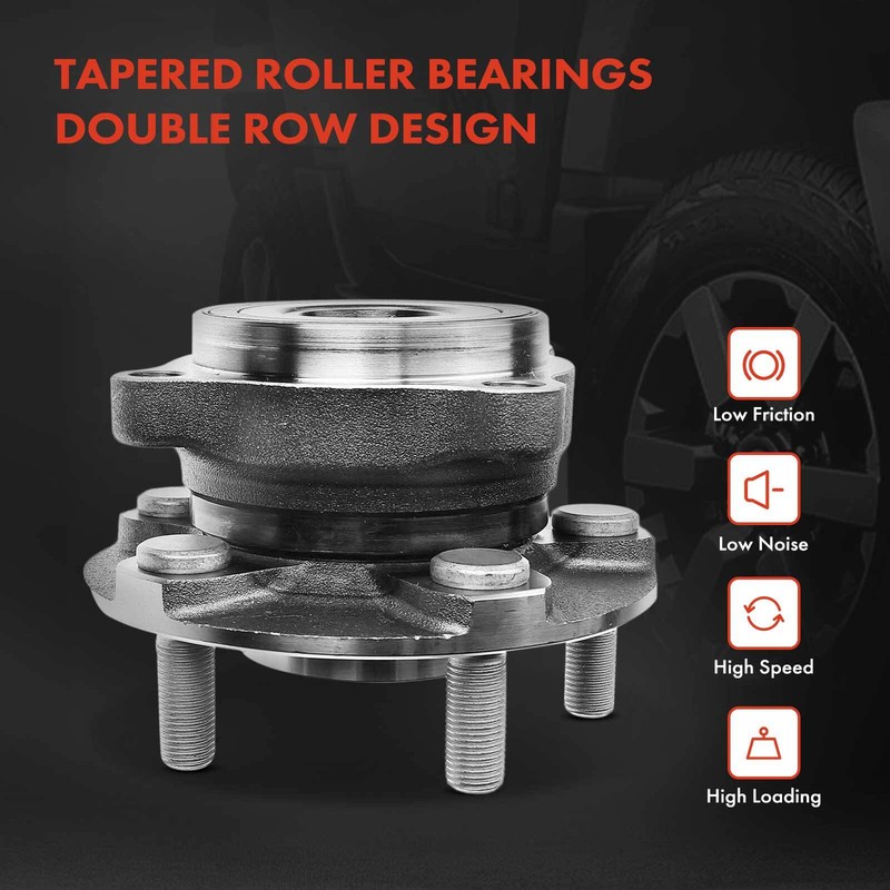 Front & Rear Disc Rotors & Ceramic Brake Pads + Hub Bearing for Subaru 2010-2013 gallery