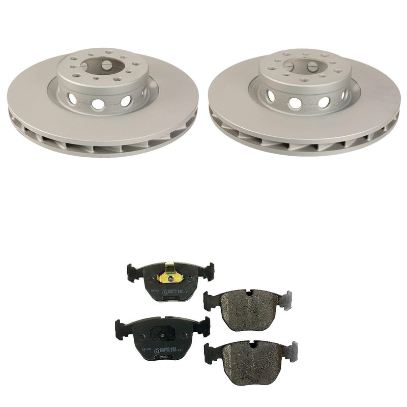 SHW Front Rotors Hella Low-Met Disc Brake Pad Kit For E39 M5 Base 5.0L 2000-2003
