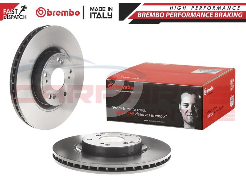FOR HONDA CIVIC 2.0 TYPE R FN2 2007-2011 FRONT GENUINE BREMBO BRAKE DISCS PAIR
