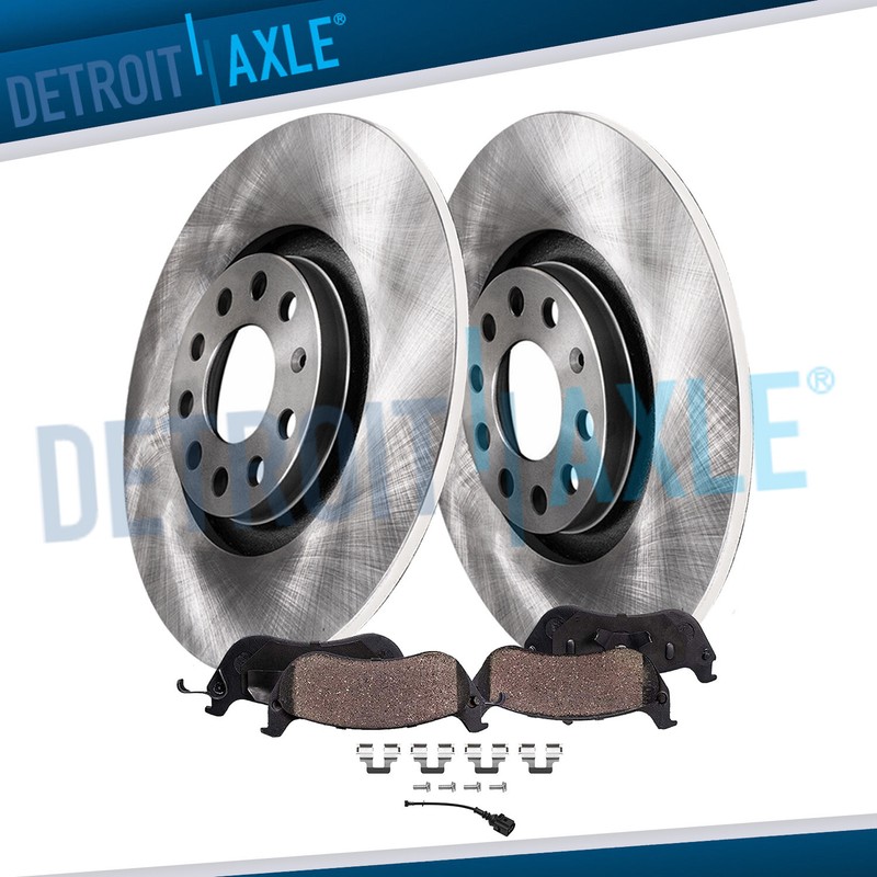 260mm Rear Disc Drilled Rotors Ceramic Brake Pads Kit for Volkswagen Golf Rabbit