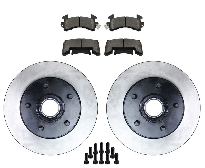 Front Disc Brake Rotor & Hub Assembly w/ Replacement Pads