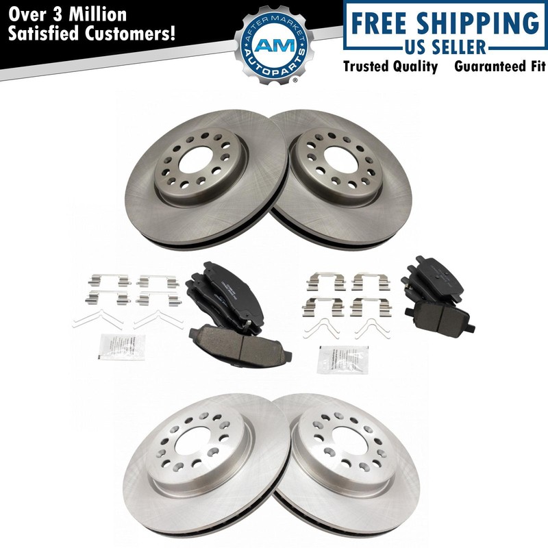 Front & Rear Posi Ceramic Disc Brake Pads & Rotors Kit for Enclave Blazer
