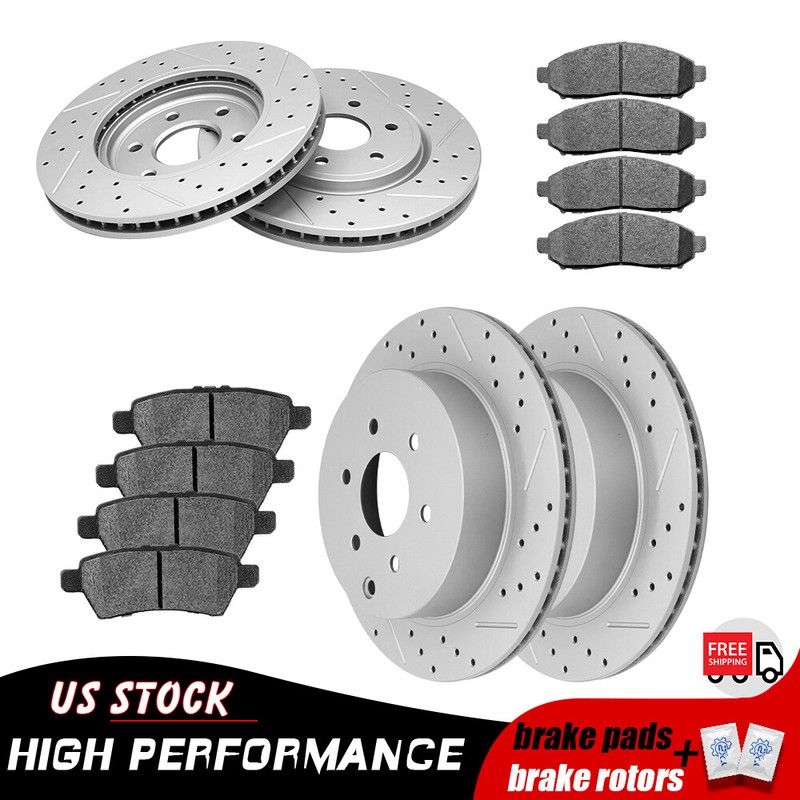 Front Rear Disc Brake Rotors + Ceramic Pads for 2005 – 2012 Nissan Pathfinder
