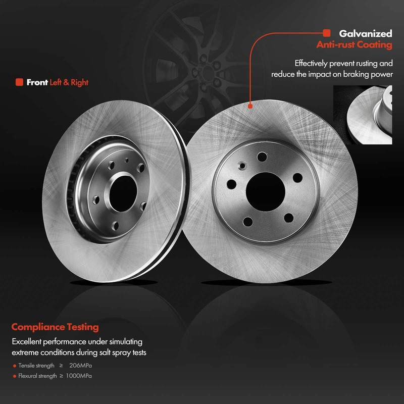 Disc Brake Rotors & Ceramic Brake Pads for Chevy Equinox GMC Terrain Front &Rear gallery