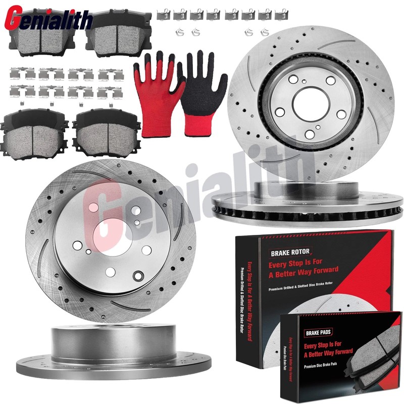 Front Rear Rotors Brake Pads Kits for 2006-2017 2018 Toyota Rav4 Lexus HS250h