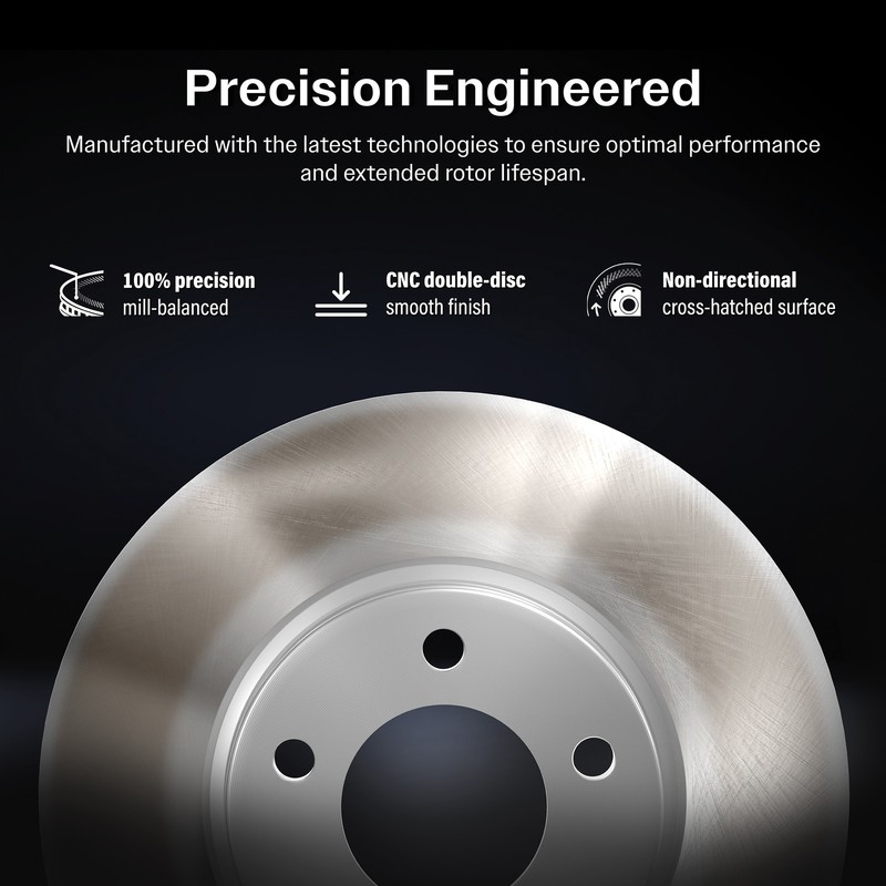 Front Coated Disc Brake Rotor & Semi-Metallic Pad Kit For 2010-2015 Toyota Prius gallery