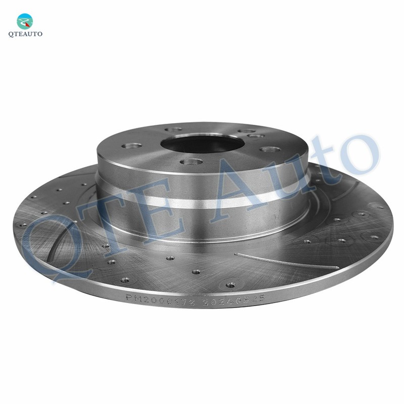 Rear 300mm Drilled Slotted Brake Disc Rotors For 2012 2015 Mercedes Benz C250 gallery