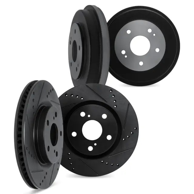 Genuine DFC Brake Rotors and Drums – Drilled & Slotted – Black 8004-54017