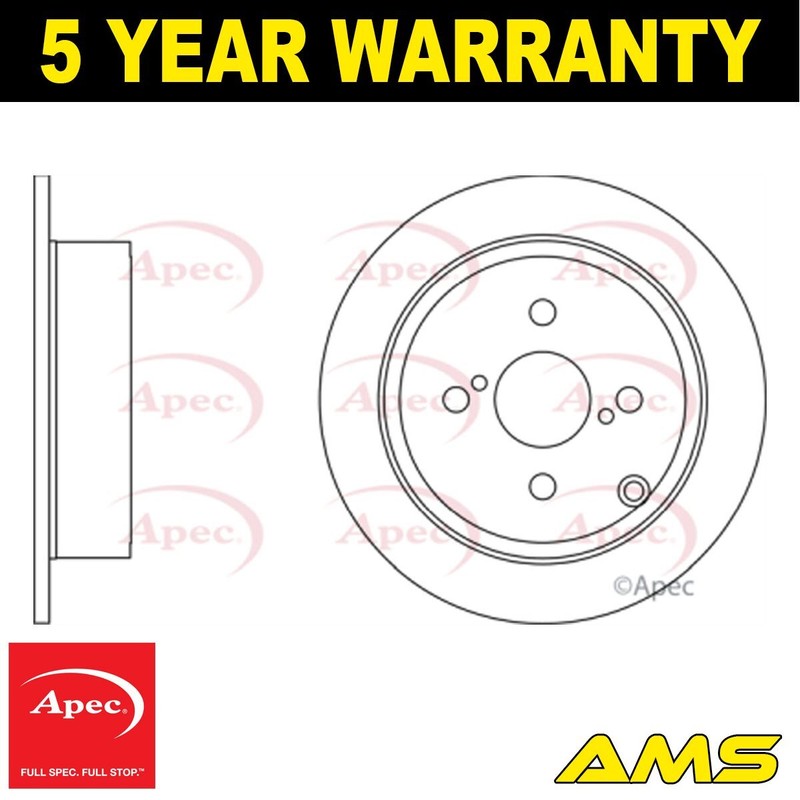 Fits Toyota Corolla 1998-2008 1.4 1.6 Brake Disc Rear Apec 4243102070