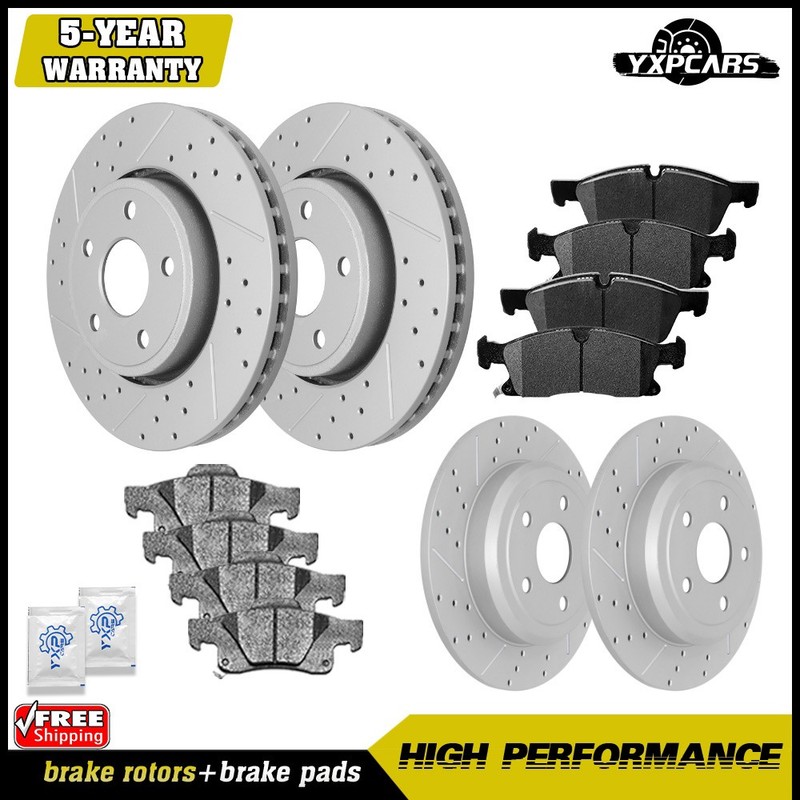 Front Rear Rotors & Brake Pads for 2011 – 2020 Dodge Durango Jeep Grand Cherokee
