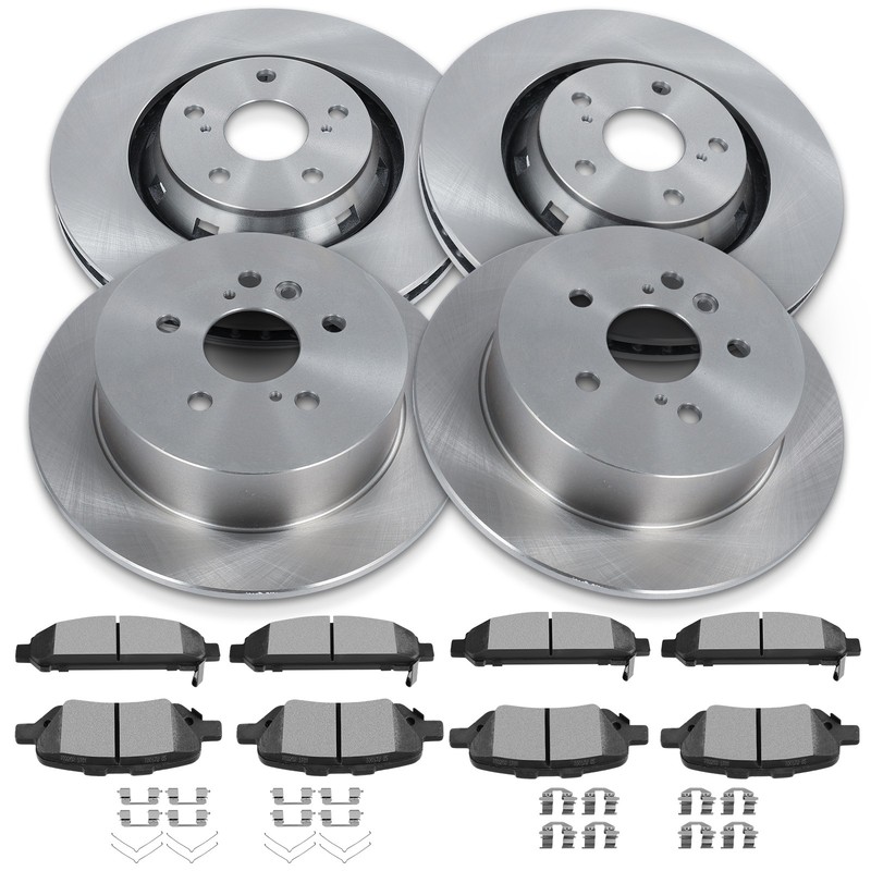 Fits Toyota For Venza 2009 – 2016 4X Brake Rotors 8X Ceramic Pads Front & Rear