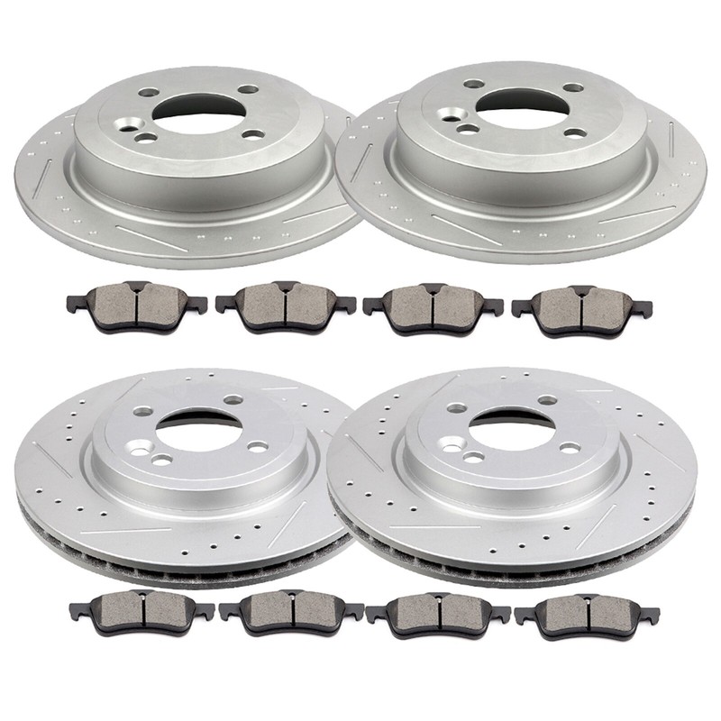 Front Rear Brake Rotors + Ceramic Pads for 2002 2003 2004 2005 2006 Mini Cooper