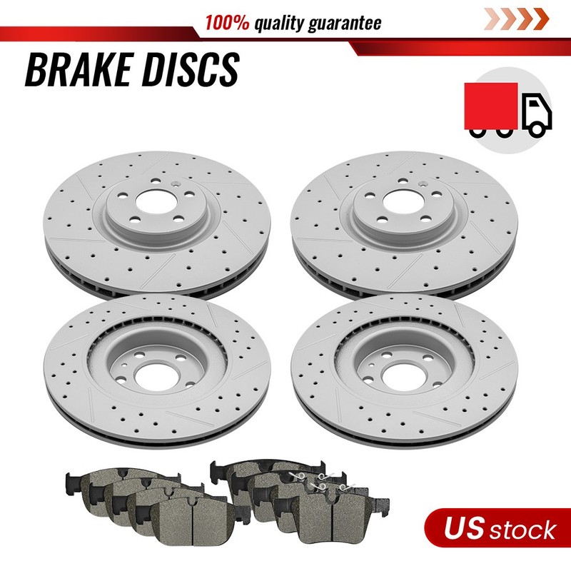13.58″ Front 12.60″ Rear Disc Brake Rotors Pads for Volvo S60 S90 V60 V90 XC90