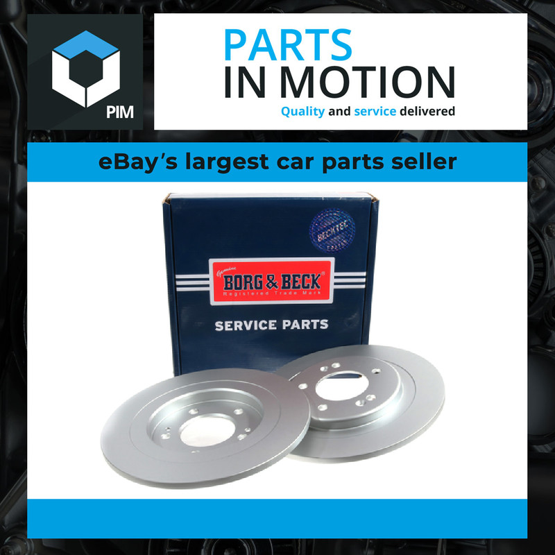 2x Brake Discs Pair Solid fits KIA CEED JD 1.4 Rear 12 to 18 284mm Set B&B New