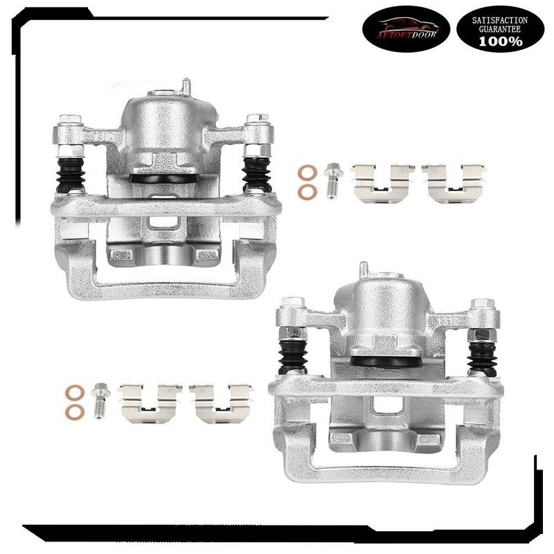 Rear Front & Left Brake Calipers w/ Bracket Set (2) For 2008-2010 Hyundai Sonata