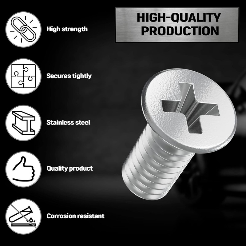 8-Pack of Stainless Steel Brake Disc Rotor Screws for Diverse Vehicle Models gallery