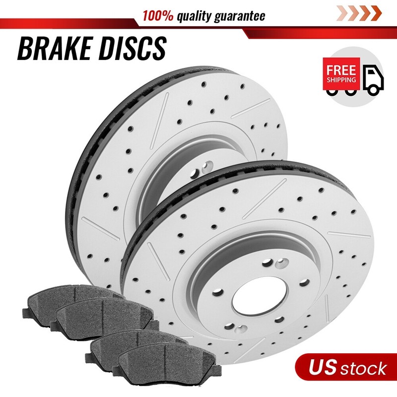 [Front] Coat Disc Brake Rotors Ceramic Pad Kit For Hyundai Santa Fe XL 3.3L
