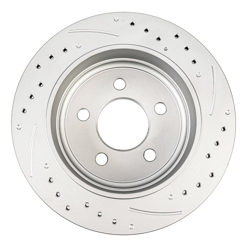 Rear Drilled Slotted Rotors Fits 2003-2007 Jeep Liberty 2003-2006 Wrangler 2PC gallery