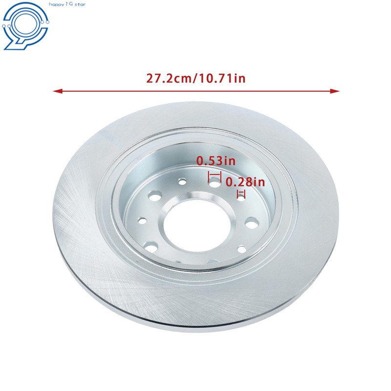 Front & Rear Disc Brake Rotors & Ceramic Brake Pads For Chevrolet Malibu 17-20 gallery