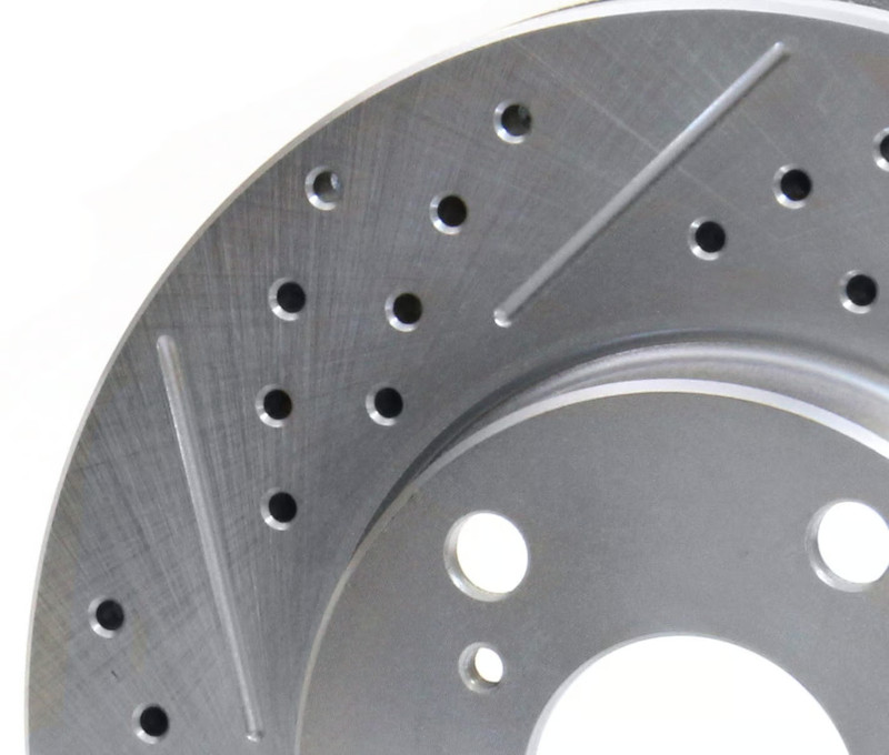 1994-2004 FORD MUSTANG REAR BRAKE ROTORS BAER DECELA DRILLED SLOTTED 54017-020 gallery