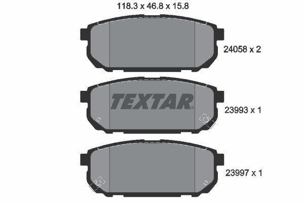 TEXTAR Brake Discs Rotors & Pads Rear Braking Service Set Fits Kia Sorento gallery